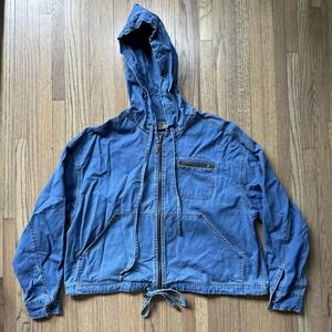 Vintage Lizwear Denim Zip Up Jacket Talons Zipper Size Medium Women's 1980s